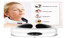 Electric Pulse Back and Neck Massager Far Infrared Heating Pain Relief Tool Health Care Relaxation Intelligent Cervical Massager8725098