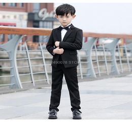 Flower Boys Formal Wedding Suit Gentleman Kids Jacket Vest Pants 3Pcs Tuxedo Dress Children Performance Party Costume4485568