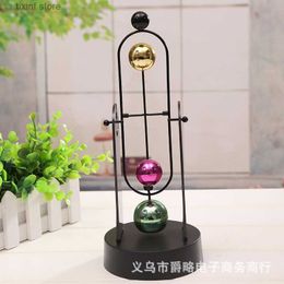 Decorative Objects Figurines K503 Colour Ball Permanent Motion Instrument Electric Magnetic Shaker Chaos Pendulum Home Decoration Dynamic Art Desktop Decoration