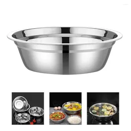 Dinnerware Sets 4 Pcs Stainless Steel Soup Bowl Buffet Foods Holder Vegetable Basin Kitchen Mixing Bowls Pan For Dish Tray Server Household