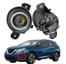 2 Pieces LED DRL high quality FogLights Angel Eye 12v H11 Fog light for Nissan Murano 201520173203269