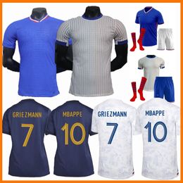 24 25 MBAPPE KANTE COMAN Soccer Jerseys 2024 2025 Fans Player Version GRIEZMANN GIROUD Maillot de foot Men shirt Kids Kit VARANE DEMBELE French Football uniform