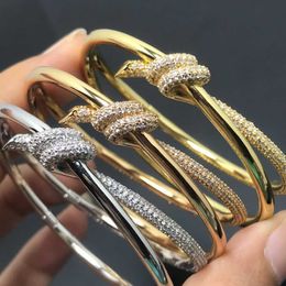 Designer Brand TFF Precision High Quality Twisted Rope Bracelet with Smooth Face and Diamond Knot Popular New Style YWBR