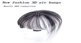 Frangia 3D Testa invisibile senza cuciture Capelli corti Clip finta in frangia Donna Clip BB Pezzi per capelli Accessori per capelli8812365