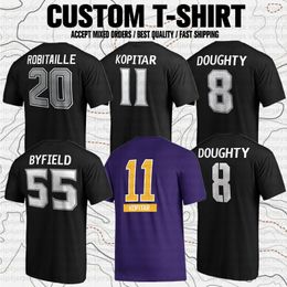 Anze Kopitar Drew Doughty Luc Robitaille Wayne Gretzky Quinton Byfield Rob Blake Kevin Fiala USA Hockey Club Fans Branded Short Sleeve T-Shirt Tees