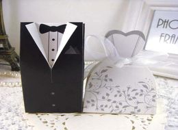 New 100pcs Bride and Groom Candy Boxes Wedding Favours with Flower Pattern Gift Box Party Supply1918844