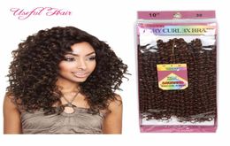 3pcspack Synthetic crochet braids 10inch jerry curly synthetic braiding hair ombre pre looped savana jerry curl hair wave t3364831
