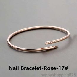 3.0mm thin nail bracelet designer bracelet Fashion unisex cuff gold bangle luxury Classic bracelets jewelry Valentines Day gift 3KRO4