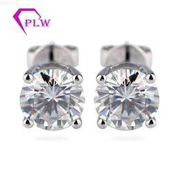 Provence Jewellery Woman Earring Synthetic Moissanite Diamond Setting 14k White Gold Earring Studs