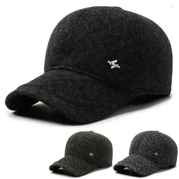 Ball Caps Winter Warm Plush Thickened Baseball Cap Men's Cold Proof Earmuffs Bone Buckle Truck Free Of Charge