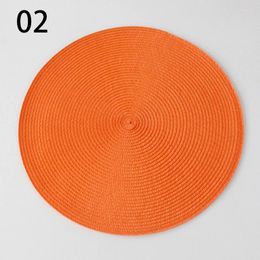 Table Mats PP Multi-color Handmade Woven Tableware Mat Thermal Insulation Desktop Decoration