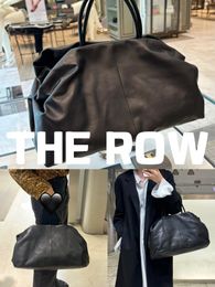 10A Retro Mirror Quality Designer The Row Marc Hand Tote Smooth Leather Women Shoulder Strap with box