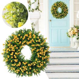 Decorative Flowers Spring Decorations Durable Wreath And Stable Cottage For Front Beautiful Versatile Door Or Organiser