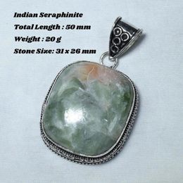 Pendant Necklaces Antique Genuine Prehnite Tourmaline Solar Quartz Labradorite