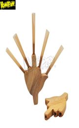 Palm Shape Wood Level Five 5 Joint Holder Cigarette Rolling Cone Smoking Pipe Holder 8MM Wood Tobacco Pipes9667835