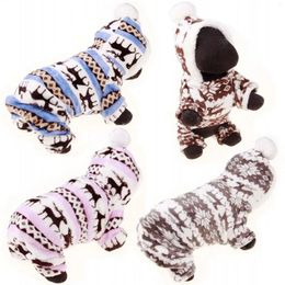 Dog Apparel Fashion Pet Jumpsuit Coral Fleece Overalls Soft Warm Cat Jumpsuits Winter Puppy Pyjamas Clothes