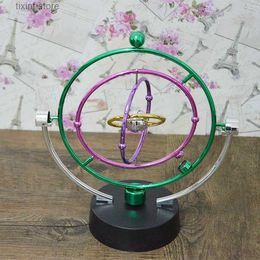 Decorative Objects Figurines H009 Color Celestial Orbital Permanent Motion Instrument Magnetic Poleless Wiggler Home Rotating Decoration T240306