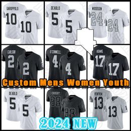 17 Davante Adams 8 Josh Jacobs Football Jerseys 98 Maxx Crosby 2 Daniel Carlson Hunter Renfrow Charles Woodson Bo Jackson Las Vegas''Raiders''Howie Long O'Connell Deablo