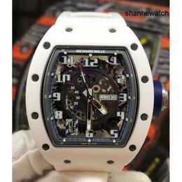 Wristwatch Fancy Watch RM Wrist Watch RM030 Series RM030 White Ceramic Limited Edition Fashion Leisure Sports Wrist Chronograph Timepiece