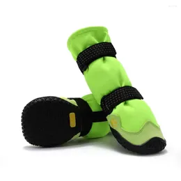 Dog Apparel Shoes For Walking Reflective Straps Waterproof Snow Boots Medium To Dogs With Anti-slip Sole Breathable Socks