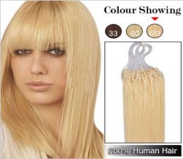 Peruvian 613 Micro Loop Virgin Human Hair Extensions Remy Human hair 1GS 100 Strands 100 Pure Human Hair4904350