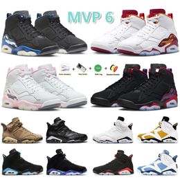 6 6s MVP Basketball Shoes Shy Pink Black Royal Cardinal Raptors Khaki Olive Reverse Oreo Yellow Ochre Gore Tex Brown Kelp Aqua UNC Men Women Trainers Sports Sneakers