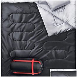 Sleeping Bags Slee Bags For Adts With 2 Pillows Person Waterproof Cold Weather Drop Delivery Sports Outdoors Camping Hiking Hiking And Dh4Tm