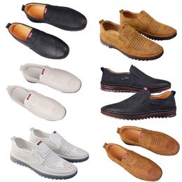 Casual shoes for men's spring new trend versatile online shoes for men's anti slip soft sole breathable leather shoes non-slip 43