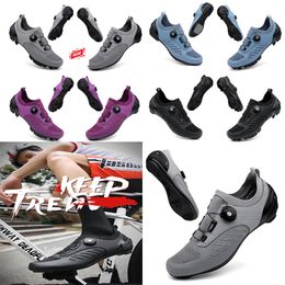 Designer Cycdaling Sapatos Homens Sportscc Dirt Road Bike Sapatos Plano Spdaeed Ciclismo Sapatilhas Flats Mountain Bicycle Calçado SPD Cleaves Sapatos 36-47 GAI