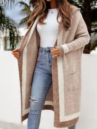 Cardigans Thick Hooded Cardigan Knit Sweater Women Spring Autumn Winter Sweater Knitted Maxi Soft Loose Coat Long Jacket Cardigan Jumpers