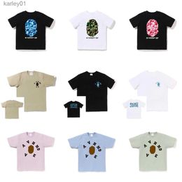 T-shirts baby Kids T-shirts White boys girls todders Summer Finger Loose kid children youth Short Sleeve T-shirt Printed Tops Tees 240306