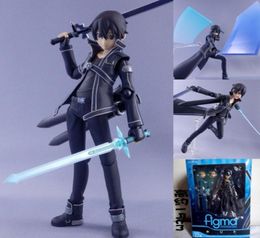 Figma 174 Sword Art Online SAO Kirito Japanese Anime Action Figures Model Toy Birthday Gifts Sell Q06216422817