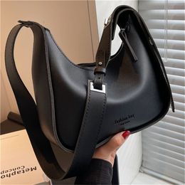 Evening Bags Vintage Solid Colour Saddle Crossbody Bag High Quality PU Leather Women's Designer Handbag Small Shoulder Messenger Purses hot