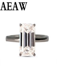Wedding Rings Luxury 3carat Ring Solid 10K White Gold Engagement Ring Emerald Cut Lab Grown Diamond Wedding Ring For Women 2208294697861