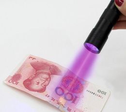 Epacket12 LED Ultra Violet UV Lamp Light Torch Flashlight Purple Light for Currency Detection4 Color7585452