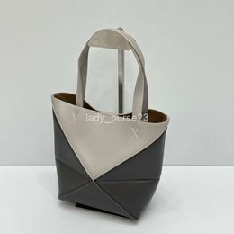 L0ewe Bags Girl Spain Bag Designer 2024 Women Totes New Puzzle/Folding Geometry Single Shoulder Underarm Tote with Sense Versatile Fashion Outlier Bucket