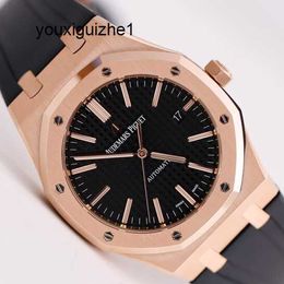 Business Chronograph AP Watch Epic Royal Oak Series 15400OR Mens Watch Rose Gold Automatic Mechanical Swiss Famous Watch Luxury Sports Watch with a Diameter of 41mm