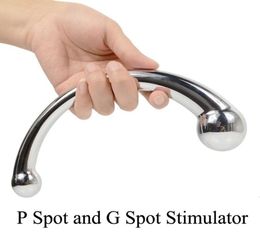 Stainless Steel Prostate Massager G Spot Massage Wand Female Male Anal Plug Metal Anus Plug Sex Toys Adult Masturbator Y1910283972334