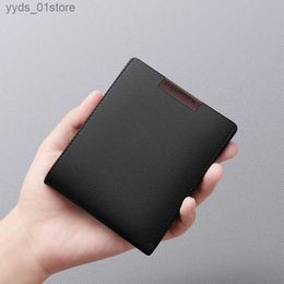 Money Clips WILLIAMPOLO Mens Wallet % Genuine Leather Men Wallets Top Quality Real Cowhide Wallets for Man Short Black Walet L240306