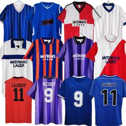 Retro 94 95 96 98 08 Glasgow Rangers Soccer Jerseys Third Purple Sakala 82 87 KENT TAVERNIER MORELOS COLAK Hogan Football Shirt men Kit fans version