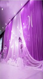 36m Wedding Party Stage Celebration Background Satin Curtain Drape Pillar Ceiling Backdrop Marriage decoration Veil4349640