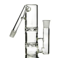 Clear Double Cyclone Glass Ash Catcher 45 Degree 14mm 18mm Ashcatcher Dis Perc Ash Catchers Smoking Bong Accessories Dab Tools221U9406652