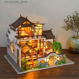 Architecture/DIY House Handmade DIY Doll House Small Villa Gifts Girl on Valentines Day Christmas Childrens Puzzle Toys Birthday Gifts Decorative
