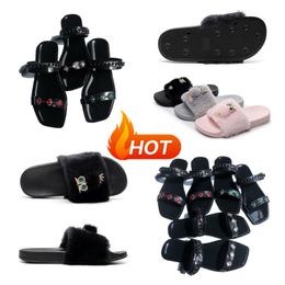 2024 Designer Sandals Slippers Women Mens Flip Luxury womens summer slipper Shoes Big Head Fashion Beach Black Orange Soot Outdoor Fashion Slide GAI