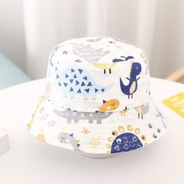 Wide Brim Hats 2021 Summer Thin Cartoon Animals Embroidery Baby Bucket Hat Fisherman Infant Kids Toddler Boys Girls Panama Sun Cap179p