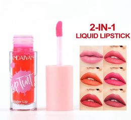 Handaiyan 2 in 1 liquid lipstick long last hydrating water lip tint glaze Moisturiser Waterproof Nonsticky Easy to Wear Luxury Ma8926686