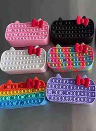 Toys Coins Purse Pencil Case Party Favour Colourful Push Bubble Sensory Squishy Stress Reliever Autism Needs Anti-stressa006037678