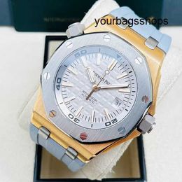 Nice Wristwatch AP Watch Royal Oak Offshore Series Mens Watch 42mm Diameter Automatic Mechanical Precision Steel Rubber Fashion Casual Mens Watch 15711O