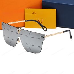 Womens sunglasses Lunette de Soleil luxury sunglasses designer Gradient printed lens goggles beautiful rimless sunglasses uv protection sun glasses for men