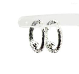 Hoop Earrings Genuine 925 Sterling Silver Earings Spring Bird For Women Girl Birthday Party Gift Fine Jewellery Brincos Whole1421961